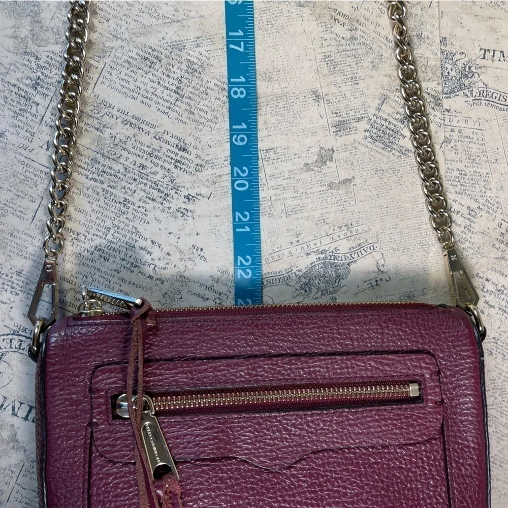 REBECCA MINKOFF Avery Saffiano Leather Crossbody Bag Chain Strap